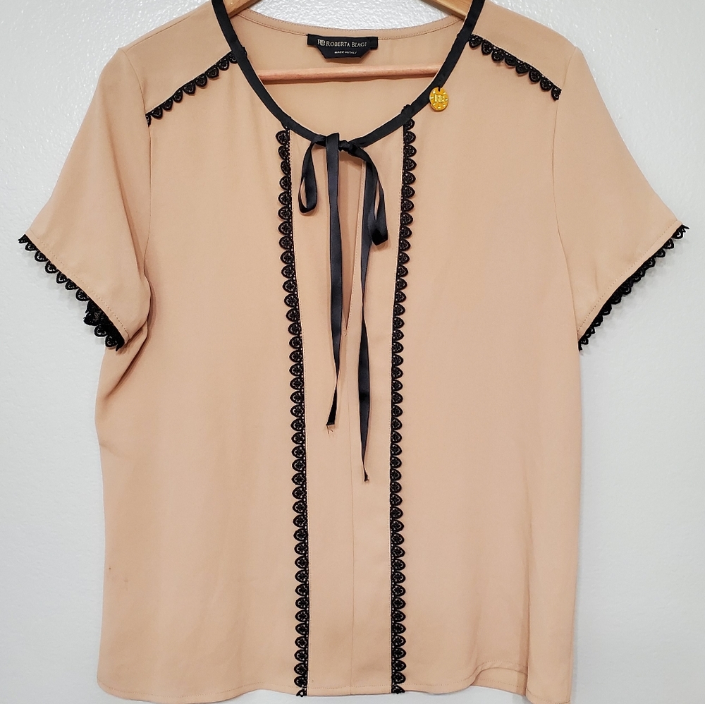 Roberta Biagi Lace Tassel Blouse Top
